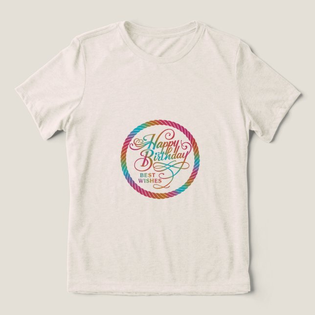 Feliz aniversário Deseja o melhor arco-íris da sai (Design frontal)