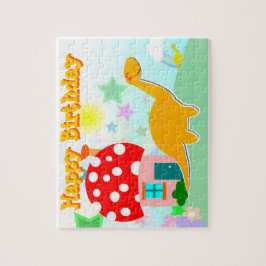 Feliz aniversário Dinossauro Quebra-cabeça