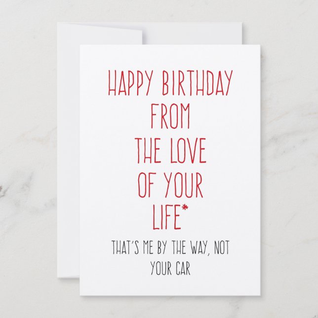 Feliz Aniversário Do Amor Da Sua Vida Engraçado De (Frente)