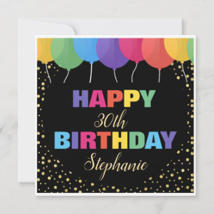 Feliz Aniversário do Ano Personalizado Nome Balões