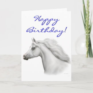 Feliz Aniversário do Cartão de Cavalo Árabe