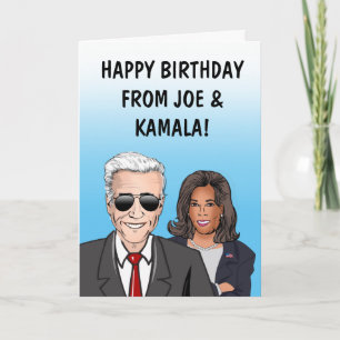 Feliz Aniversário Do Cartão Joe & Kamala