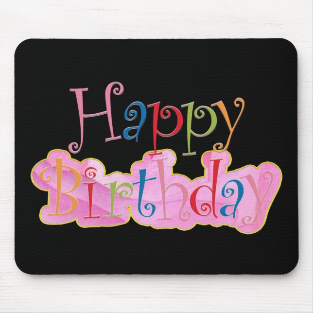 Feliz Aniversário do Mouse Pad (Frente)