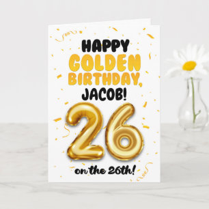 Feliz Aniversário Dourado, Cartão de Aniversário d