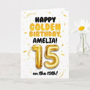Feliz Aniversário Dourado, Cartão de Aniversário d