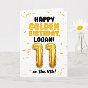 Feliz Aniversário Dourado, Cartão de Aniversário d