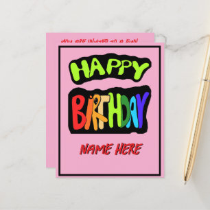 Feliz aniversário e personalize o nome