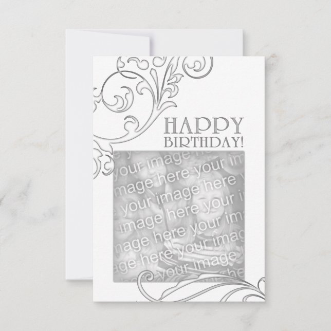 feliz aniversário (elegante florescimento) (Frente)