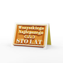 Feliz Aniversário em Cartão Polonês