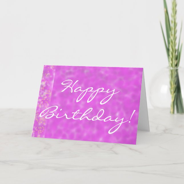 Feliz Aniversário em Wysteria Blooms Cartão de Sau (Frente)