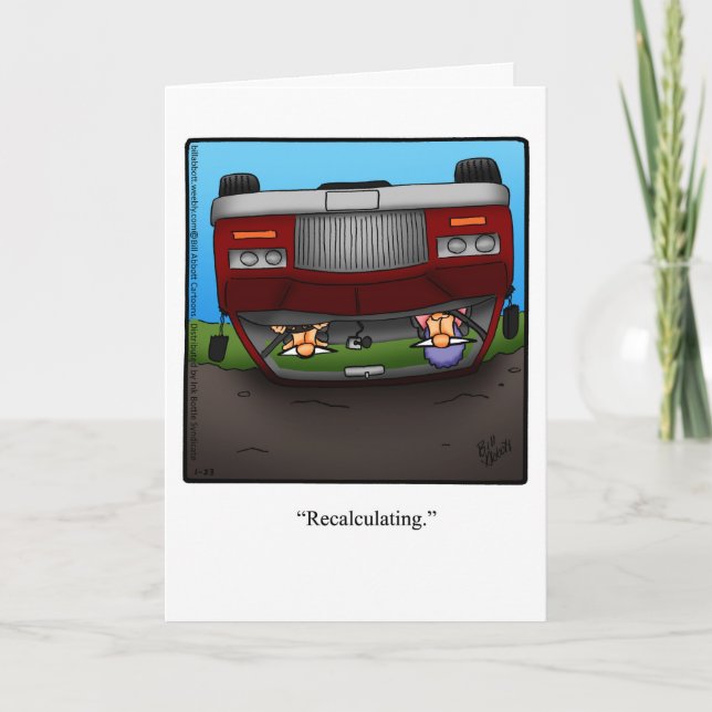 Feliz Aniversário Engraçado Cartão de Saudação "Es (Frente)