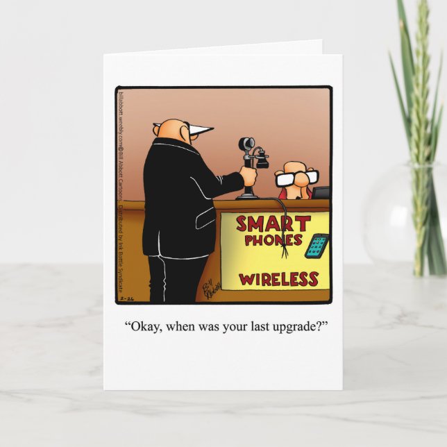 Feliz Aniversário Engraçado Cartão de Saudação Hum (Frente)