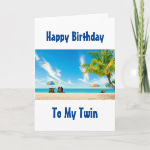 FELIZ ANIVERSÁRIO ESTILO PRAIA PARA MEU CARTÃO DE 
