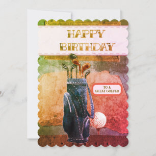 Feliz Aniversário Excelente Golfer Bag e Clubs Ani