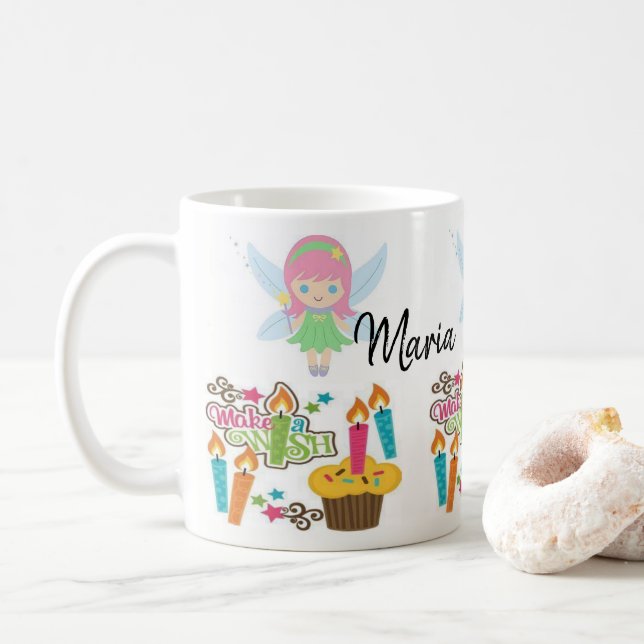 Feliz aniversário Faça uma caneca de desejo (Com Donut)