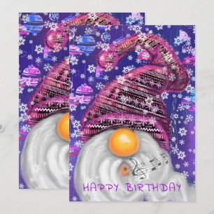 Feliz Aniversário - Feliz Gnomo Em Cantos Roxos