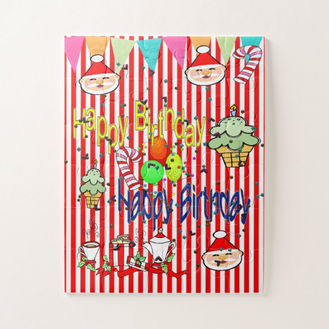 Feliz aniversário Feliz Quebra-cabeça de Natal Fel (Vertical)