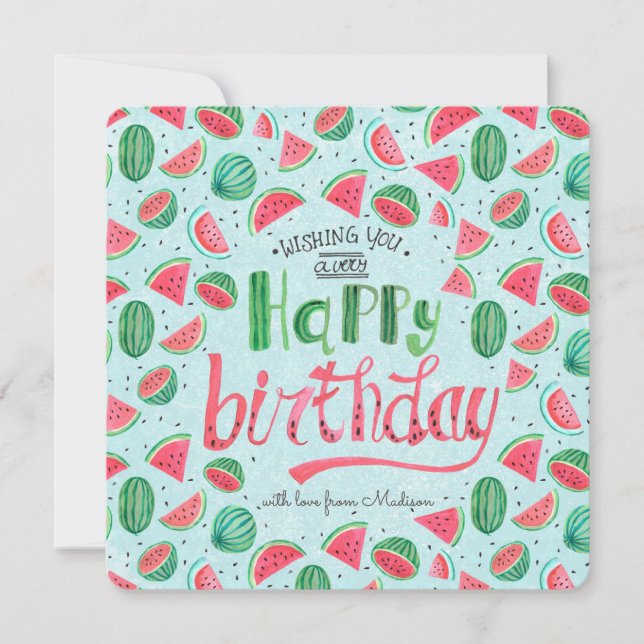 Feliz Aniversário Floral Flores | Cartão comemorat (Frente)