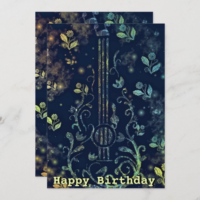 Feliz Aniversário - Flores de Arte do Violão (Frente/Verso)