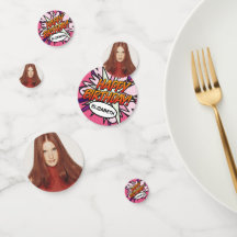 FELIZ ANIVERSÁRIO Foto Diversão Retro Comic Book