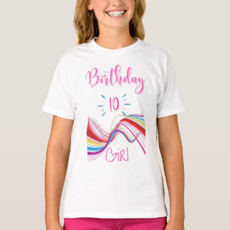 Feliz Aniversário Garotas 10 Anos De Camisa