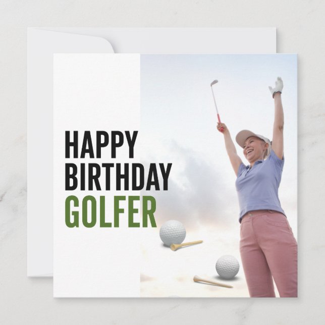 Feliz Aniversário Golfista Feliz (Frente)