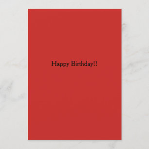 Feliz Aniversário Intenção de Convite Vermelho 