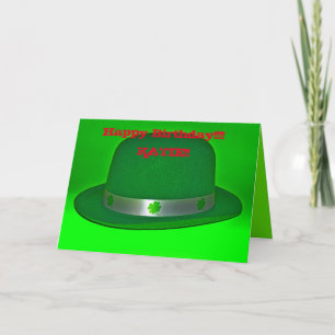 Feliz Aniversário Irlandês Derby Hat! Cartão