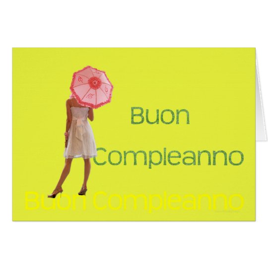 Feliz aniversario italiano cartão