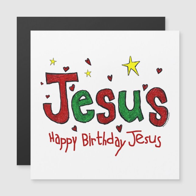 Feliz aniversário Jesus (Frente/Verso)