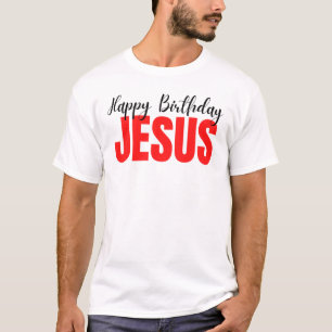Feliz aniversário Jesus Camisa de Natal
