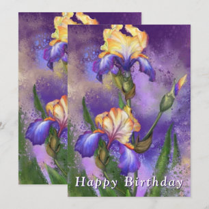Feliz Aniversário - Linda Flor Iris
