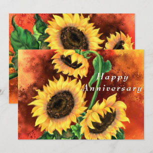 Feliz Aniversário - Lindos Três Girassóis -