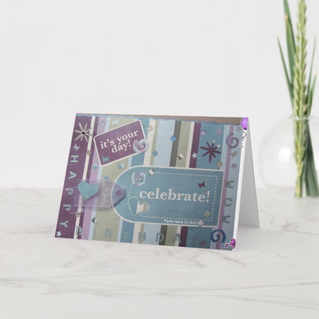 Feliz Aniversário Mãe - Cartão (Frente)