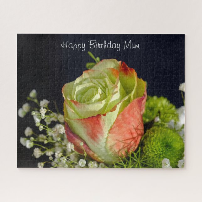 Feliz Aniversário Mãe. Quebra-Cabeça (Horizontal)