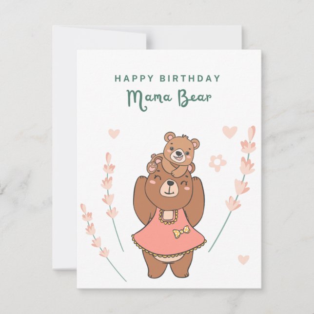 Feliz Aniversário Mama Bear, Belo Cartaz De Aniver (Frente)