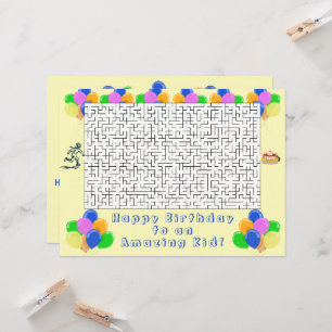 Feliz Aniversário Maze e Balões Incrível Creme