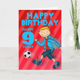 Feliz Aniversário, meninos, futebol e cartão etári