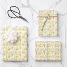 Feliz aniversário metálico dourado elegante e sofi