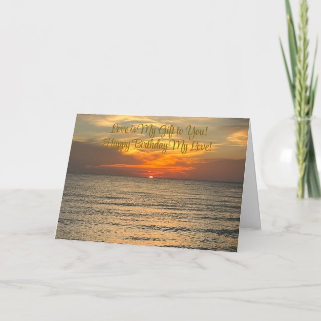 Feliz Aniversário, Meu Amor! Cartão Comemorativo F (Frente)