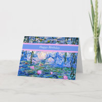 Feliz aniversário, modelo de lírios de água