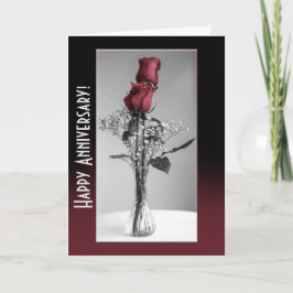 Feliz Aniversário Modelo Monocromático de Rosas Ve