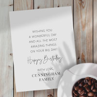 Feliz Aniversário Moderno e Simples