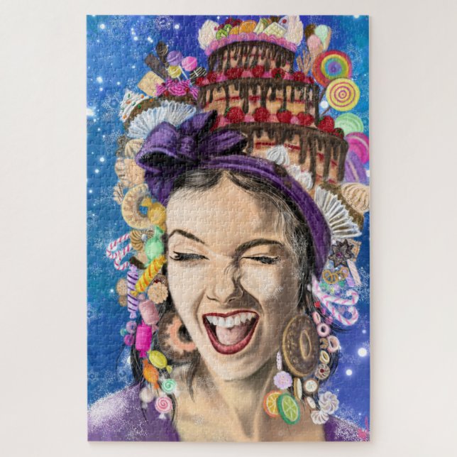 Feliz Aniversário Mulher Jigsera Quebra-cabeça (Vertical)