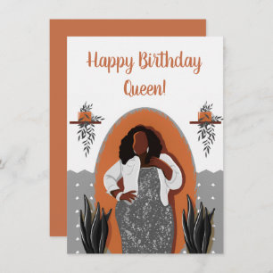 Feliz Aniversário, Mulher Negra, Plantas Familiare