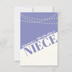 Feliz Aniversário, Niece Modern, Cartão Mínimo