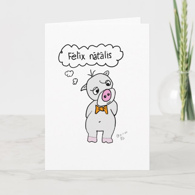 Feliz aniversário no cartão de aniversário PIG-Lat (Frente)