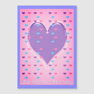 Feliz aniversário no cartão magnético alemão