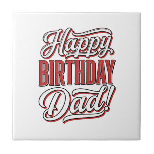 Feliz Aniversário Pai Camisa de Tipografia Vintage