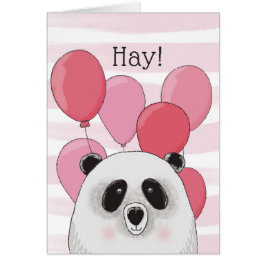 Feliz aniversário. Panda bonita. Cartão de animais